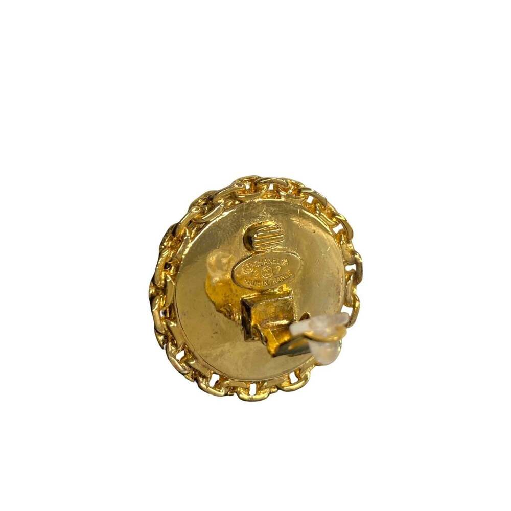 CHANEL Authentic Gold Logo Earrings - Picture 3 of 5